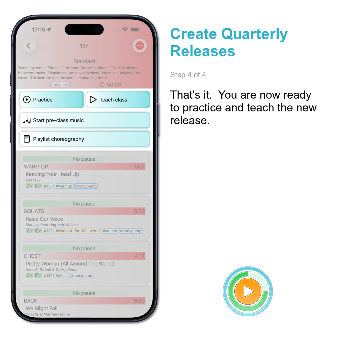 Create Quarterly Releases: That's it.  You are now ready to practice and teach the new release.